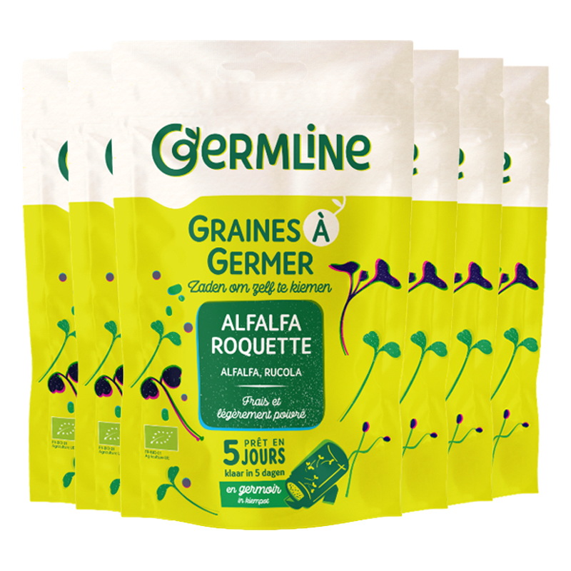 Graines à germer - Alfalfa roquette - Lot de 6x150g