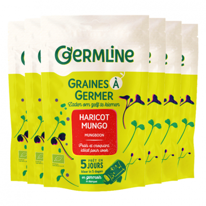 Graines à germer - Haricot mungo - Lot de 6x200g