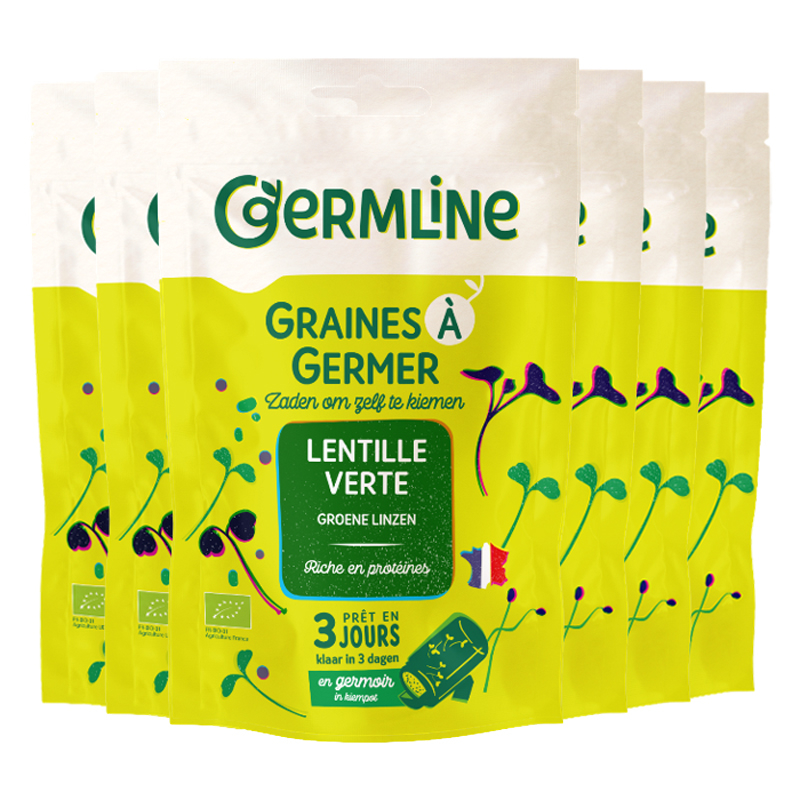 Graines à germer - Lentille - Lot de 6x150g