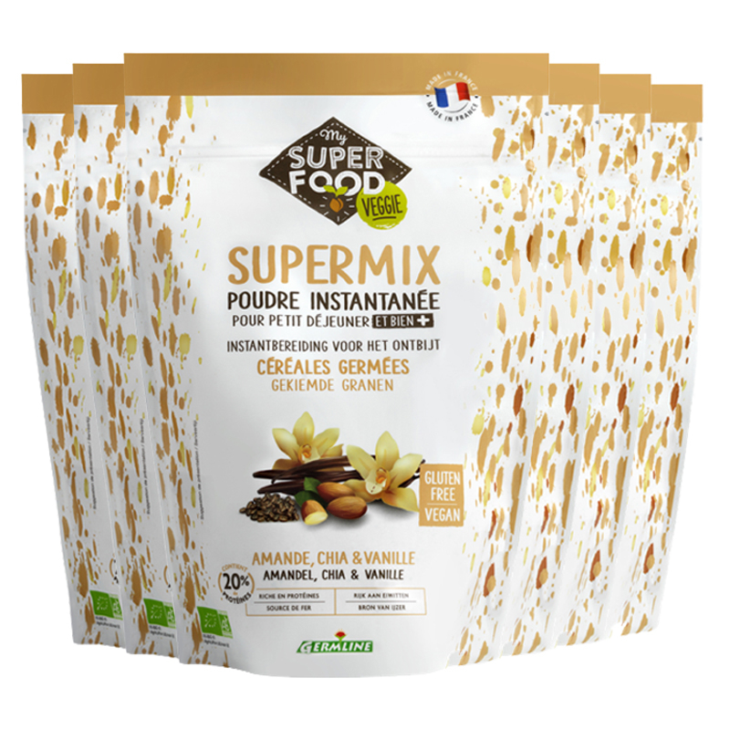 Super mix amande, chia et vanille - Lot de 6x350g