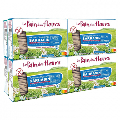 Tartines craquantes au sarrasin sans sel sans gluten - Lot de 8x300g