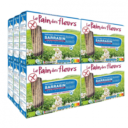 Tartines craquantes au sarrasin sans sel sans gluten - Lot de 12x150g