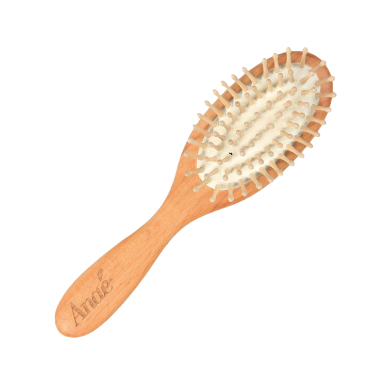 Brosse à cheveux - Bois et picots bois - 18cm