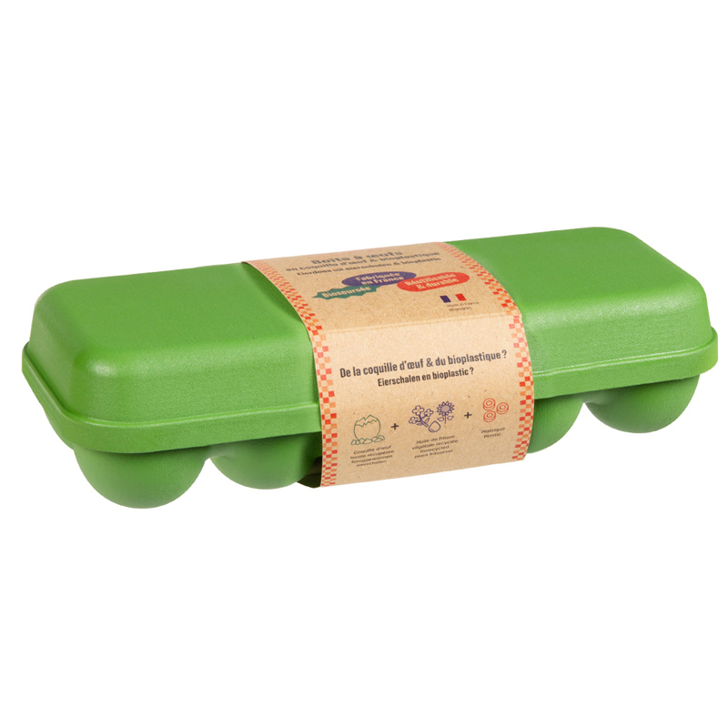 Boîte à 10 oeufs en bioplastique - Vert