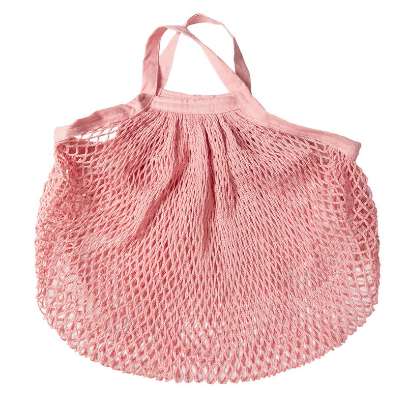 Sac filet à provisions en coton bio - Rose nude