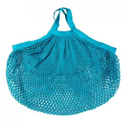 Sac filet à provisions en coton bio - Turquoise