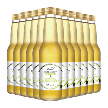 Boisson ananas, citron vert et gingembre bio - Lot de 12x33cl