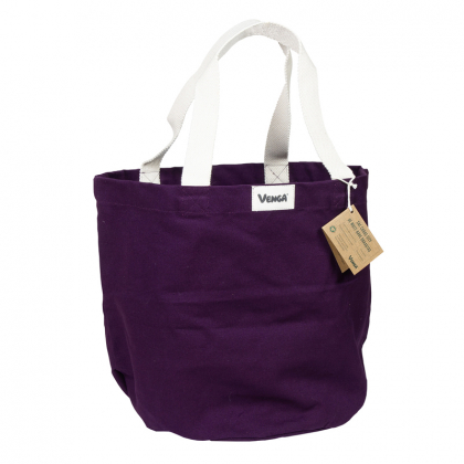 Sac cabas en fibres 100% bio - City aubergine