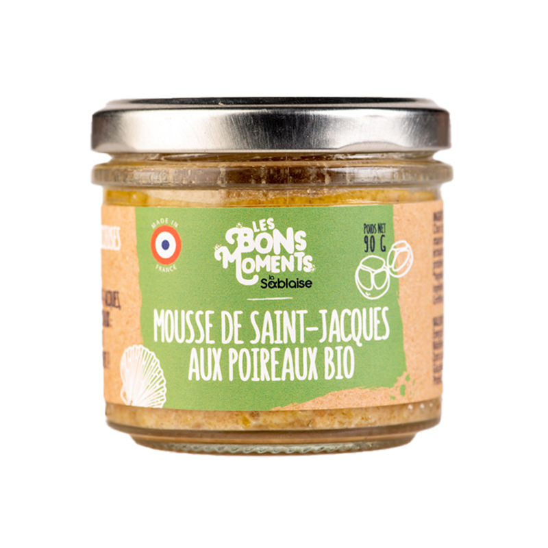 Mousse de St-Jacques aux poireaux bio - 90g