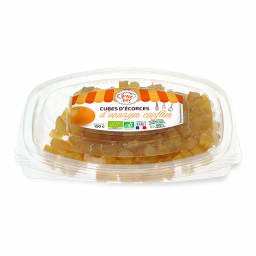 Écorces d’oranges confites en cubes - 150g