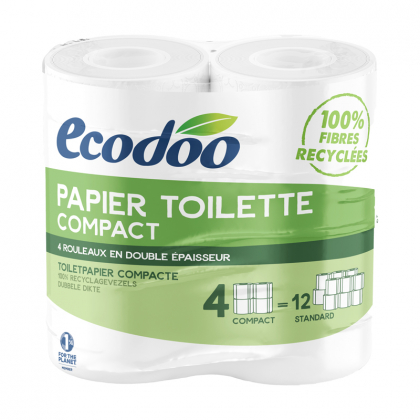 Papier toilette compact & écologique - Paquet de 4 rouleaux