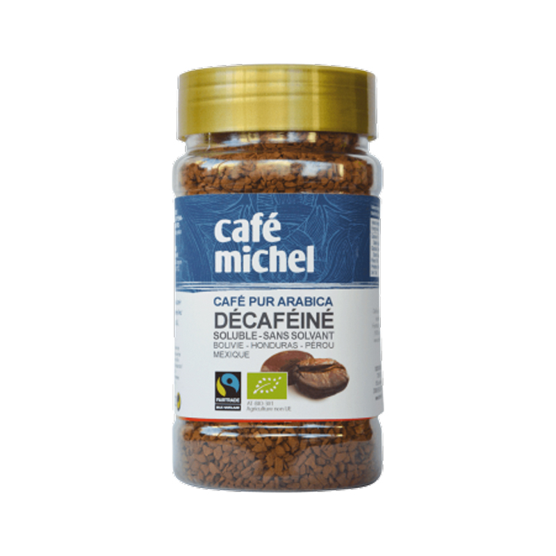 Café bio soluble décaféiné - Pur arabica - 100g