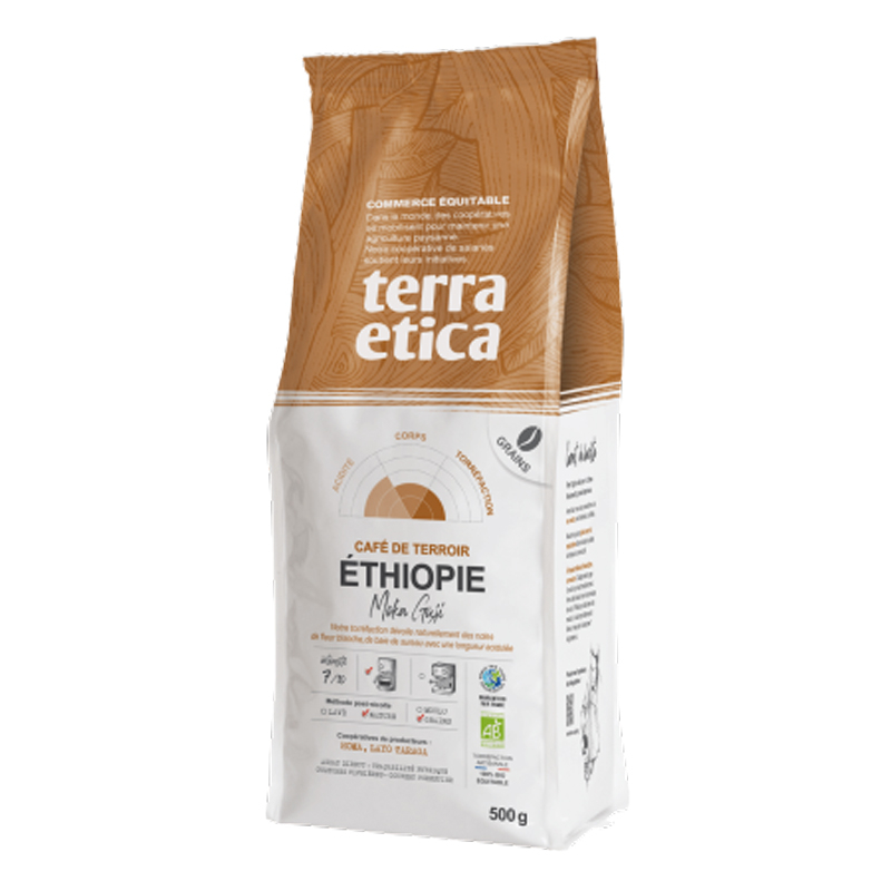 Café bio en grains - Éthiopie - 500g