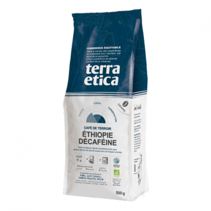 Café décaféiné bio en grains - Éthiopie - 500g