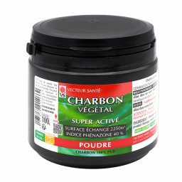 Charbon végétal super activé en poudre - 100g