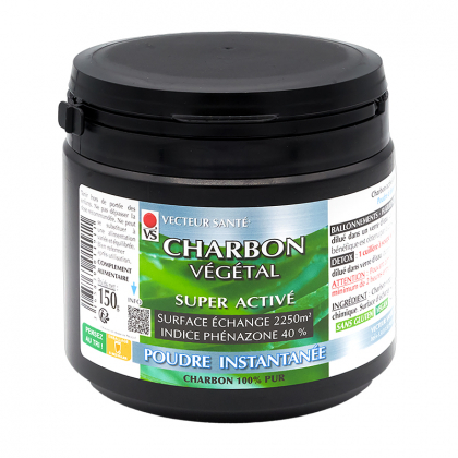 Charbon végétal super activé en poudre instantanée - 150g