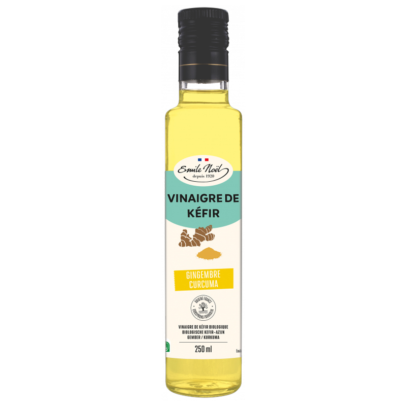 Vinaigre de kéfir bio - Gingembre et curcuma - 250ml