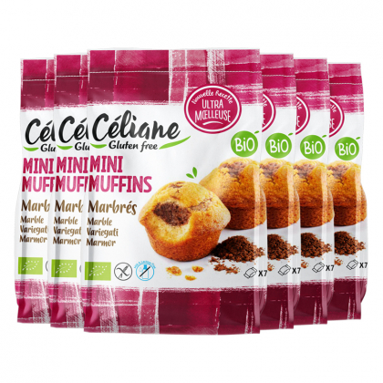 Mini muffins marbrés bio sans gluten - Lot de 6x200g