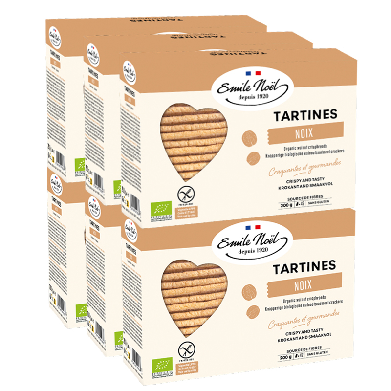 Tartines aux noix sans gluten - Lot de 6x200g