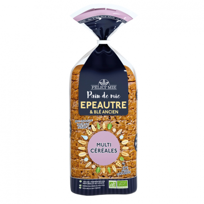 Pain de mie bio à l’épeautre multi-céréales - 400g