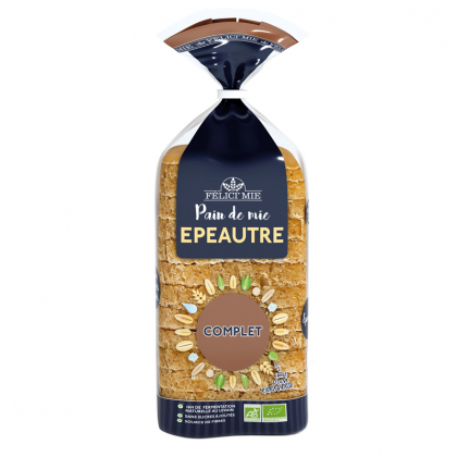 Pain de mie bio à l’épeautre complet - 400g