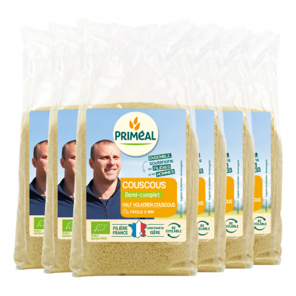 Couscous demi complet origine France - Lot de 6x1kg