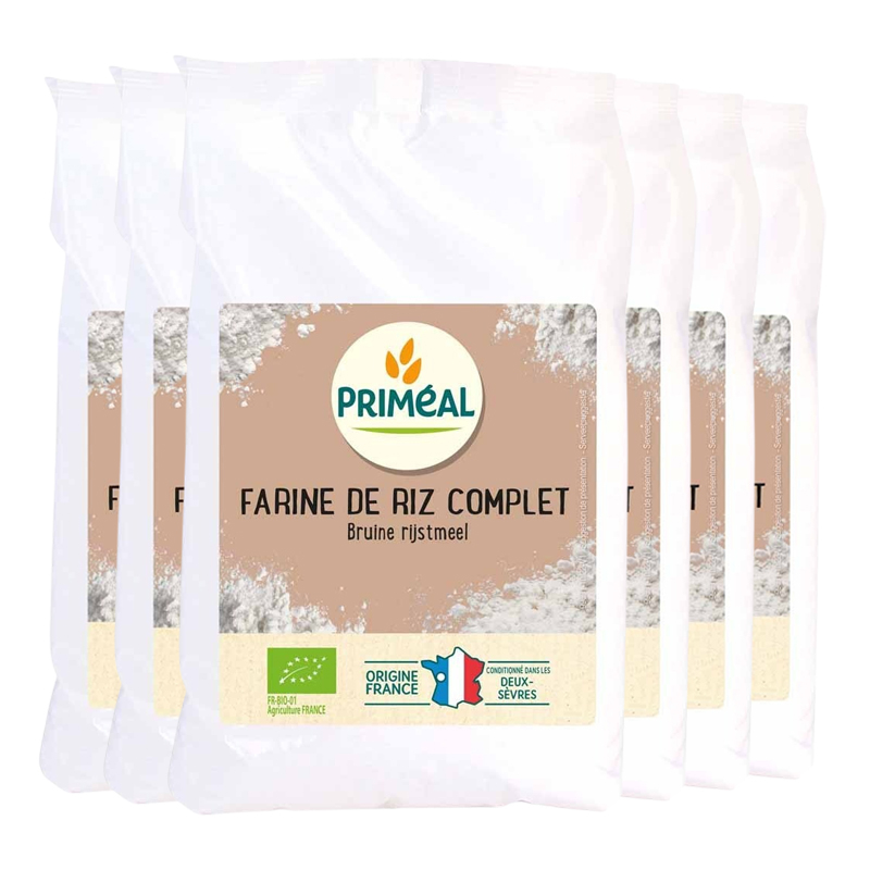 Farine de riz complet - Lot de 6x500g