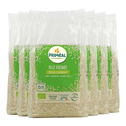 Riz rond demi-complet Italie - Lot de 6x1kg