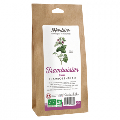 Feuilles de framboisier bio - 25g