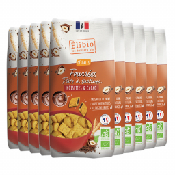 Céréales bio fourrées à la pâte à tartiner - Lot de 10x375g