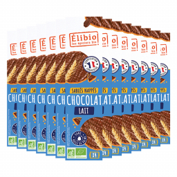 Sablés bio nappés au chocolat au lait -Lot de 14x160g