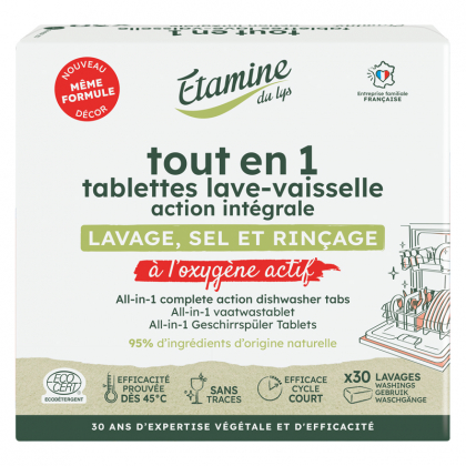 Tablette tout en 1 pour lave-vaisselle - Action intégrale - Boite de 30