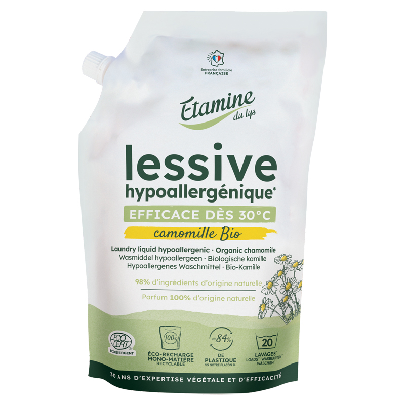 Lessive liquide hypoallergénique - Camomille bio - 1L