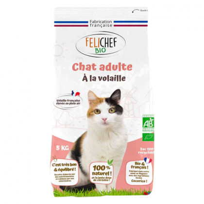 Croquettes à la volaille pour chat adulte - 5kg