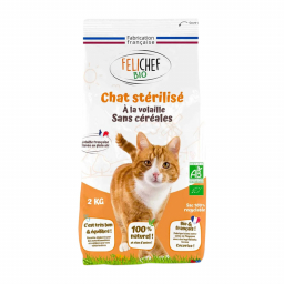 Croquettes à la volaille sans céréales pour chat stérilisé - 2kg