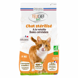 Croquettes à la volaille sans céréales pour chat stérilisé - 5kg