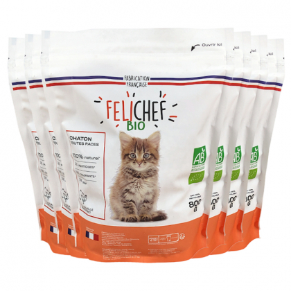 Croquettes spéciales pour chaton - Lot de 6x800g