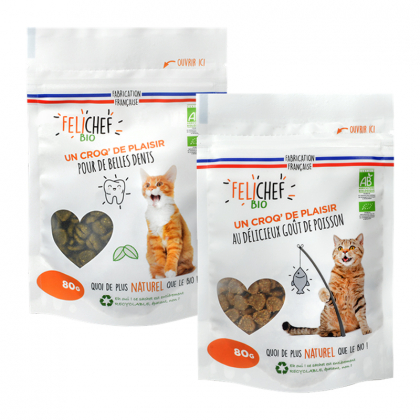 Friandises mixtes pour chat - Lot de 2 x 80g