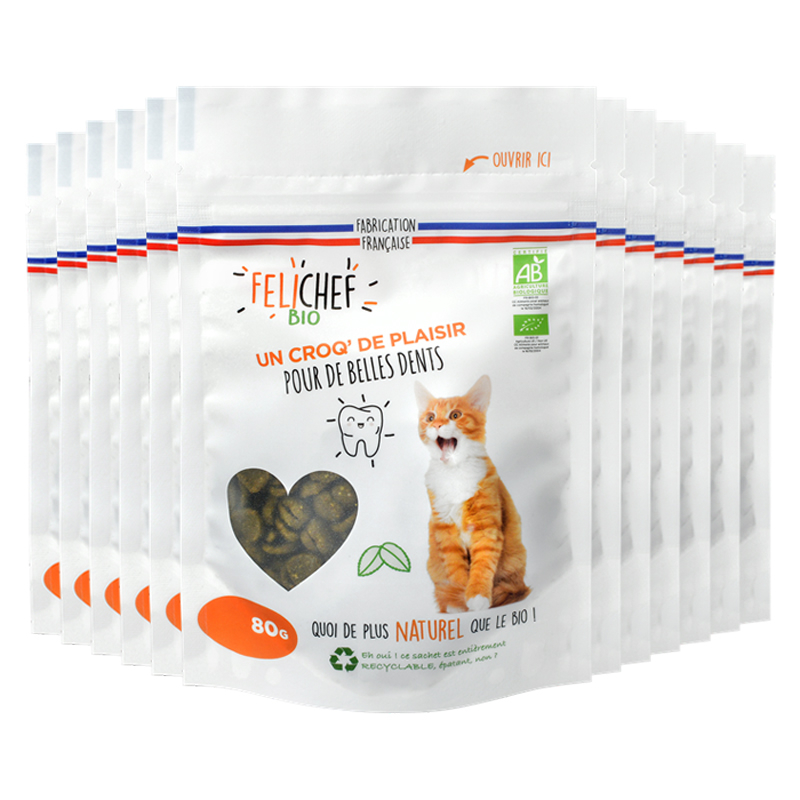 Friandises pour chat - Hygiène bucco-dentaire - Lot de 12x80g