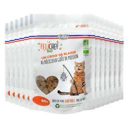 Friandises pour chat - Plaisir au poisson - Lot de 12x80g