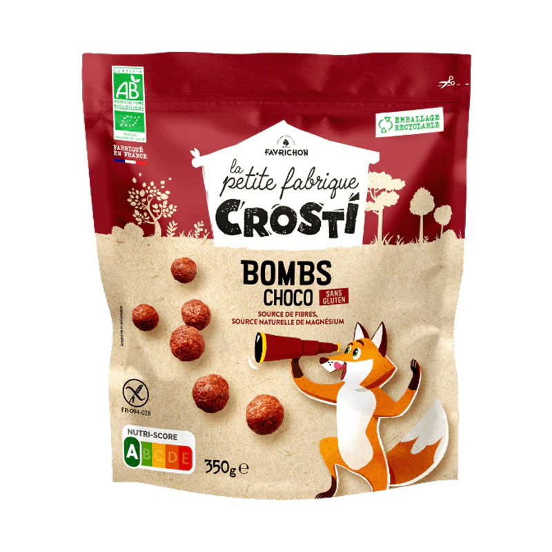 Crosti bombs sans gluten - Billes de maïs soufflées au chocolat - 300g