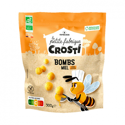 Crosti bombs sans gluten - Billes de maïs soufflées au miel - 300g