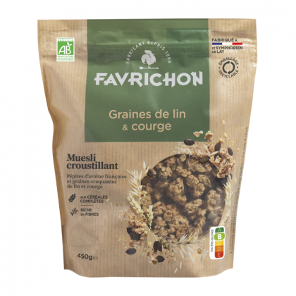 Muesli bio croustillant - Lin et courge - 500g