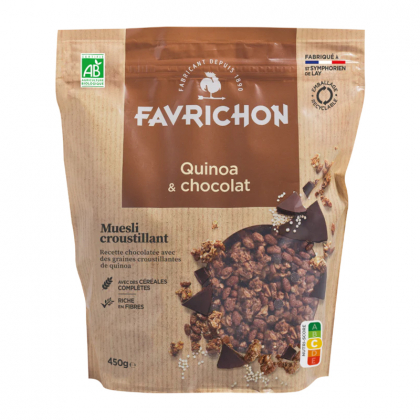 Muesli bio croustillant - Quinoa et chocolat - 500g