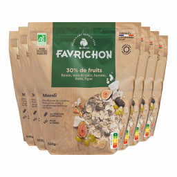 Muesli bio tradition - Bien être 30% de fruits - Lot de 6x500g