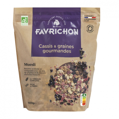 Muesli bio tradition - Cassis et graines gourmandes - 500g