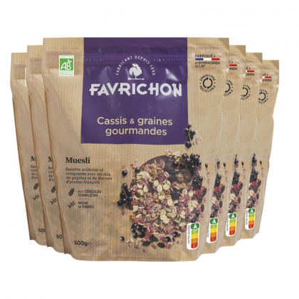 Muesli bio tradition - Cassis et graines gourmandes - Lot de 6x500g